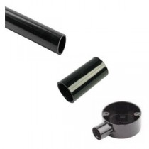 25MM Black PVC Conduit and Accessories