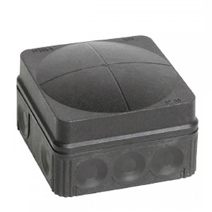 COMBI BOX 76X76X51mm PVC BLACK