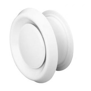 AIR VALVE 100mm CIRCULAR WHITE