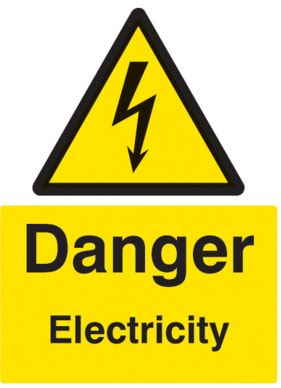 DANGER ELECTRICITY SIGN 150X100