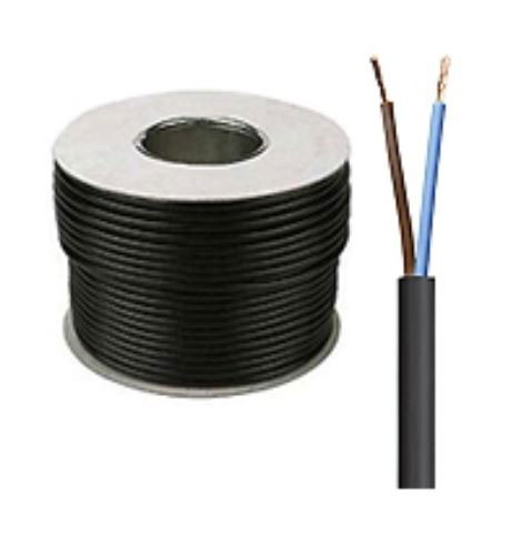 2CORE 2.5MM BLK FLEX PVC