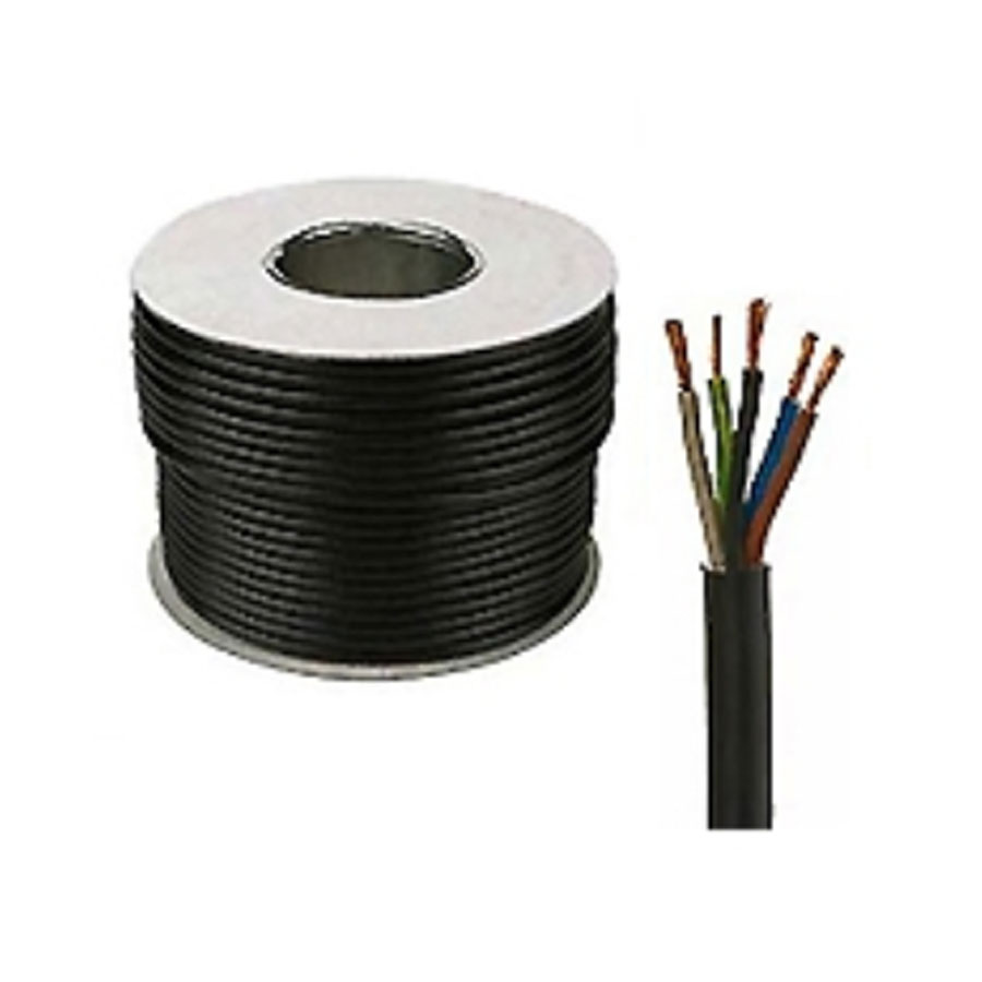 5CORE 0.75mm PVC BLACK FLEX