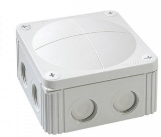 COMBI BOX 110X110X66mm PVC WHITE