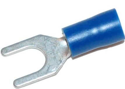 FORK TERMINAL BLUE 4mm