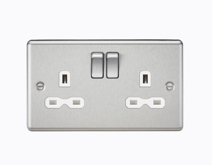 2GANG SWITCH SOCKET BC WHI