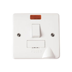 SPUR SWITCHED 13A C/W NEON   FLEX OUTLET