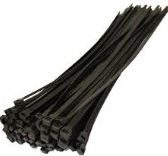 140X3.6mm BLACK CABLE TIES