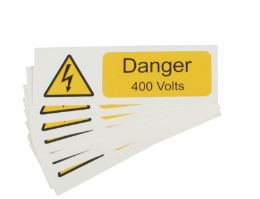 DANGER 400V VINYL (PK10)