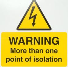WARNING MORE THAN ONE POINT OF ISOLATION
