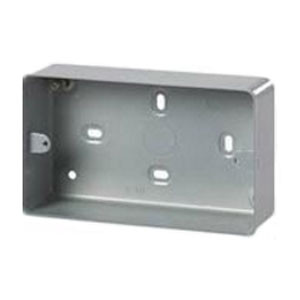 2 GANG METAL CLAD SURFACE BOX