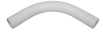 BEND PLAIN 25mm PVC WHI