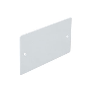 BLANK PLATE TWIN 2GANG 2mm WHI PVC