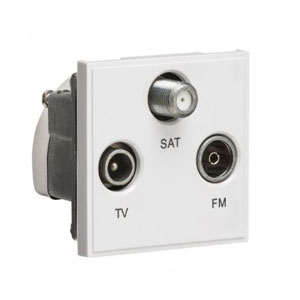EURO MOD TRIPLEX TV/SAT/FM 2MOD WHITE