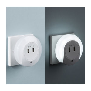 NIGHT LIGHT LED C/W 2XUSB PORTS