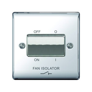 FAN ISOLATOR SWITCH POLISHED CHROME