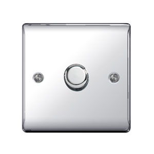 DIMMER 1GANG 2WAY 400W POLISHED CHROME