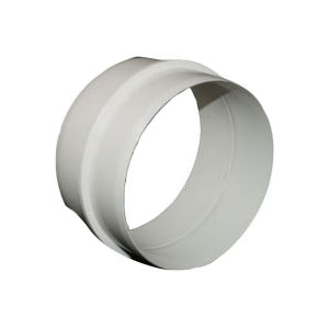 COUPLER 100mm ROUND PVC WHITE