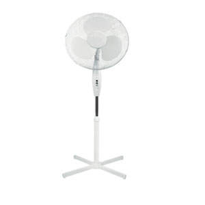 16INCH PEDESTAL FAN 45W WHITE