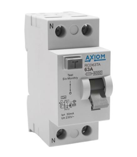 RCD 2POLE 63AMP 30ma TYPE A