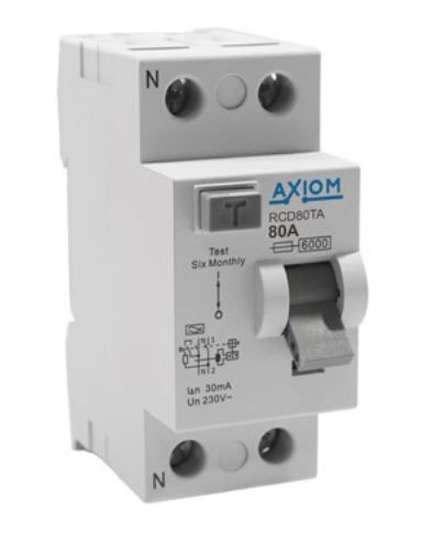 RCD 2POLE 80AMP 30ma TYPE A