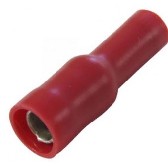 FEMALE BULLET CONNECTOR 4mm RED
