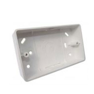 2GANG 32mm PVC SURFACE BOX RADIUS CNR