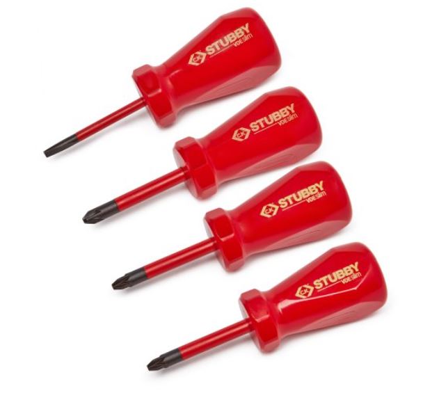 STUBBY SCREWDRIVER PACK 4