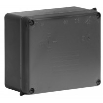 BOX 110x110x60mm BLACK PLASTIC