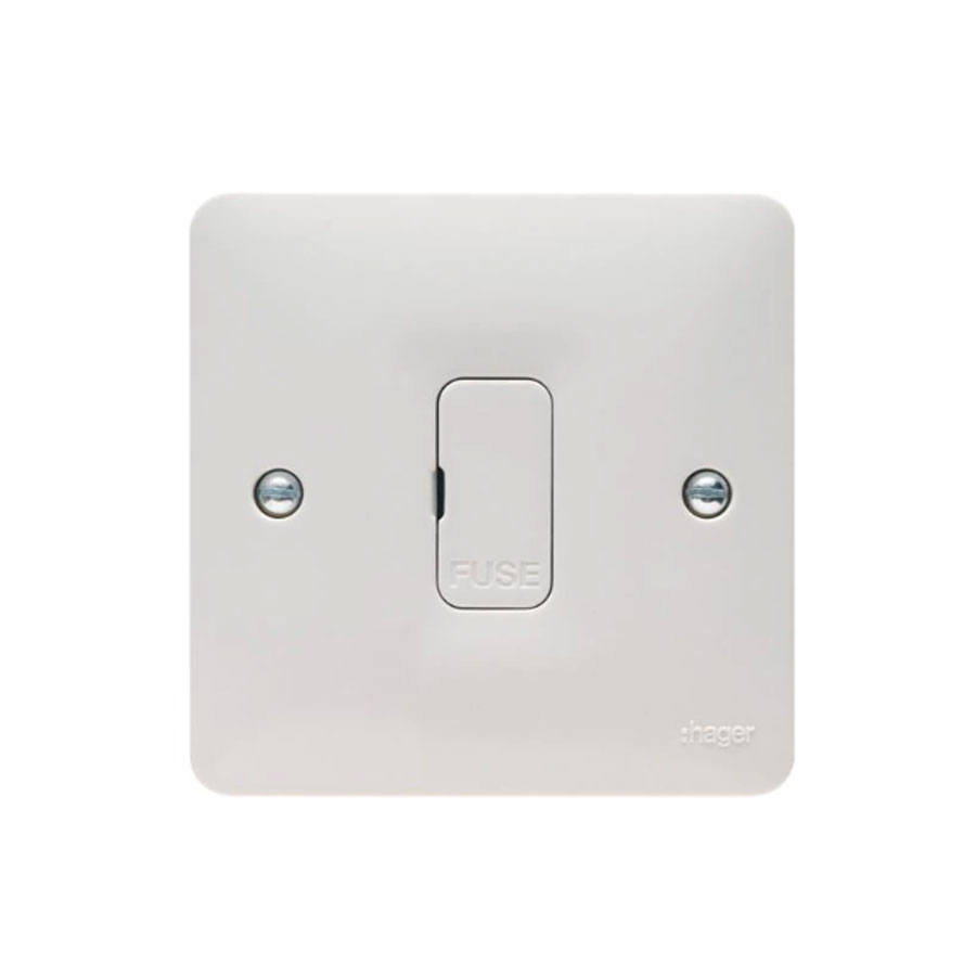 SPUR UNSWITCHED 13A PVC WHITE