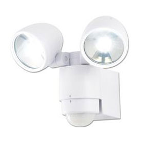 TWINSPOT LED 2X3WATT FITTING WITH PIR WHITE